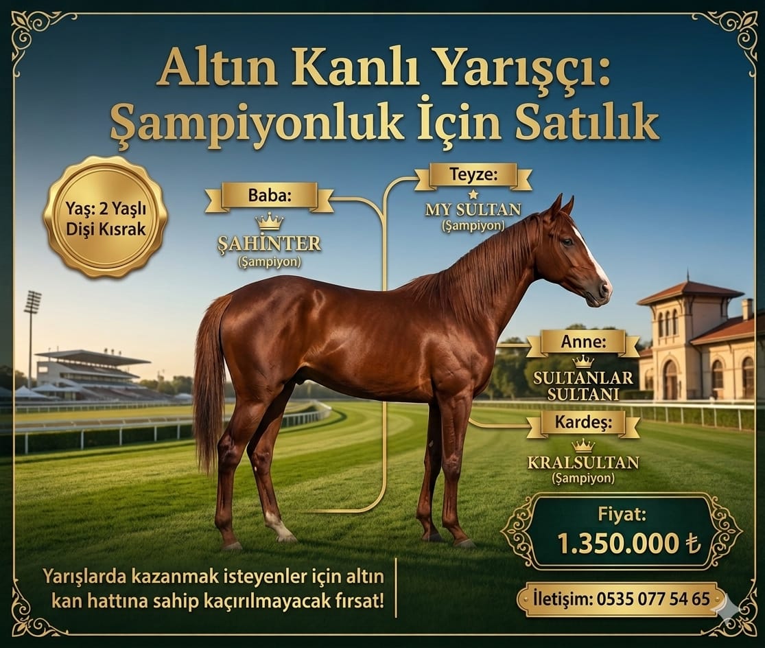 SATILIK  2 YAŞLI ŞAHİNTER TAYI TAJ ALZEYN